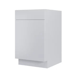 White kitchen cabinet with drawer and door compartments