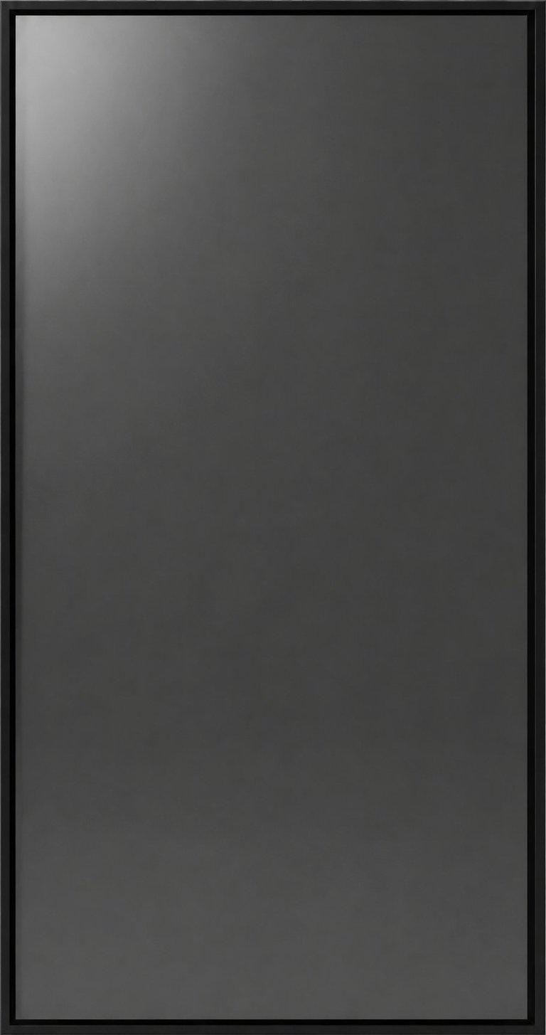 Empty dark gray rectangular frame with black border on white background